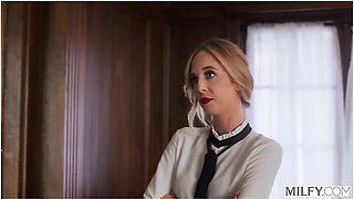 Fit Blonde Teacher Millie Keeps Bad Boy