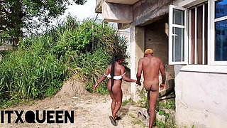Ghetto Love: Outdoor Blowjob and Riding with Tattooed Black Girl ITX_Kwin
