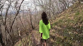 Perfect Ass Walks In The Woods Completely Naked And Touches Herself Because Shes Too Horny
