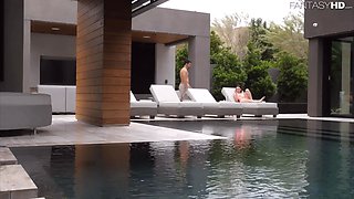 Spoiled Slut Fucks Poolboy To Get Over Daddy Issues