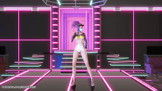 Mmd Hwasa - Na - Akali Sexy Striptease League of Legends Hentai Uncensored 4K 60fps
