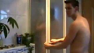 Shower fuck video, teen girl swallows sperm