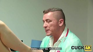 Hot Doctor Fucks Cheating Wife in Hospital - Czech Blonde with Natural Tits
