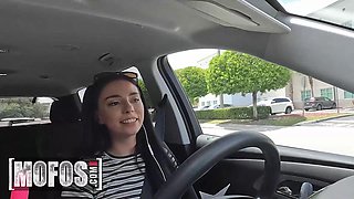 MOFOS - JMac Gets A Ride From Hot Uber Driver Gianna Ivy And Teases Her When He Finds Dildos In Her Car