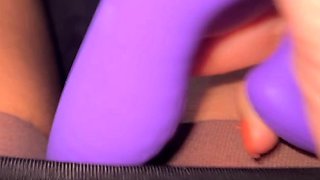 Close up pussy toy and finger