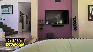 POV - Threeway with your GF Chloe Temple and Stepsis Sky