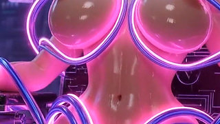 Vanessa Kof Cyberpunk Cow Slave - Cables Squeezing Huge Tits & Big Butt Episode 1