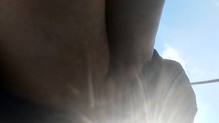Real amateur outdoor couple enjoying hard fucking action