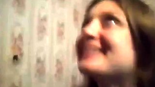 Russian Amateur Gives a Steamy Blowjob and Receives a Facial