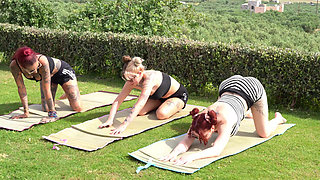 Reverse Gang Bang Yoga Session