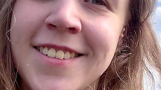Girl Shows Her Tits and Pussy Outdoors