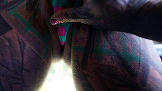 Tattooed hottie Anuskatzz has fun in the RV