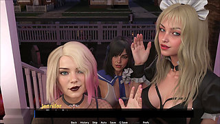 Three Sexy 18 Plus Petite Girls Having Fun With Guy Big Cock In Halloween