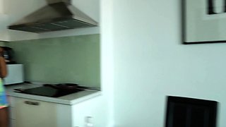 Fried rice and sex at home with cute Thai teen girlfriend