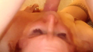 Wife gets mouth fucked