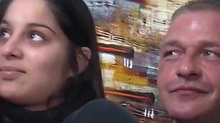 Sweet young Turkish girl in front of the camera for the first time