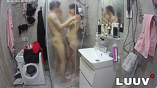 LUUV. Alice, a tattooed beauty, takes a shower with her boyfriend