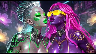 Beautiful Aliens Kiss on Nice Music, Ai Animation