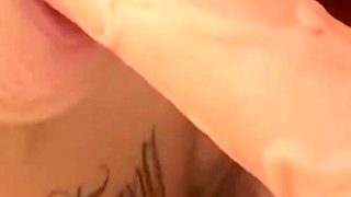 Close-up Seduction BBW Giving a Big Dildo a Deep Blowjob