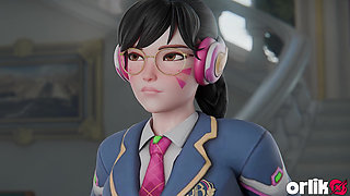 D.va Exam Disaster Turns Into BBC Tight Asshole Stretching - Overwatch 3D Porn