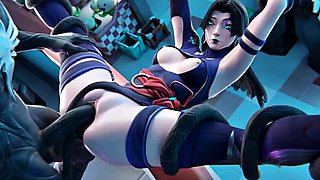 Psylocke Gets Pounded by Monster in Hardcore 3D Action