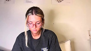 Small tit girl Georgia Jones masturbating in panties