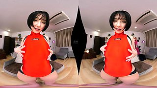 Petite japanese teen shares creampie blowjob sensual thrills