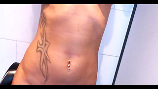 Bondage and Spanking in the Shower Followed by Fingering Until Squirting