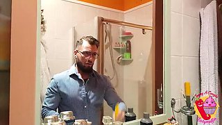 Morning Kitchen Fuck with Busty Brunette
