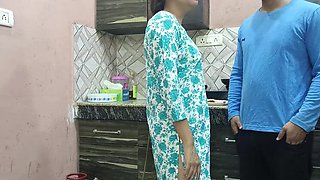 Indian Step Mom Gets Pussy and Ass Pounded by Step Son in Kitchen