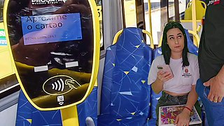 College Student Kasallpimenta Spots Brazilian Passengers Massive Erection on Crowded Bus and Stunned by