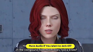 Black Widow Cum Control Blowjob Realistic Animation