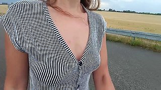 HottPussyTits Flashes Nude Highway Masturbation