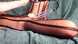 Penis Pump Milf Gets Her Pussy Pumped Then Fisted and Squirts Hard