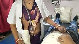 Indian Lady Doctor Hard Fuck - Big Natural Tits Nurse Blowjob & Doggy Style Sex