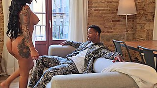 Sultry Mariana receives massive black shaft and intense creampie