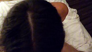 Hot brunette slut for extreme amateur pov blowjob