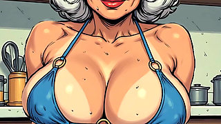 Bikini Old Babes 3D Ai Art
