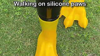 Expectation Walking on Majestic Silicone Paws. Reality Me Trying Not to Faceplant in the Grass While Filming