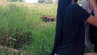 Step Sister Gives Outdoor Blowjob And Public Sex