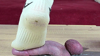 Cockbox CBT and Cock Trampling in Dirty Socks, Femdom Jozi Trample