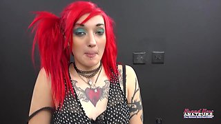 Slim Inked Blonde Jackie Messy Throat Worship Deep Pound!