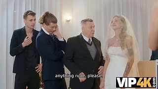 Cheating Czech bride gets nailed in front of her guests in a hot video
