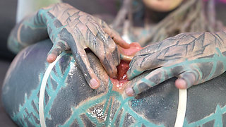 DAP Fucked Till She Squirts Everywhere - Deepthroat & Doxy Play