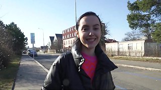 Public Agent - Young Spanish brunette with pert tits seduced in public into outdoor blowjob and sex
