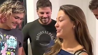 Duo exchanging with sizzling school pals