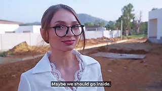 Horny Russian Maya Lis Pounds Client Lily Cute in Unfinished Villa