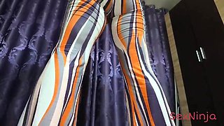 Step-Mother Accidentally Tears her Stretch pants During Yoga