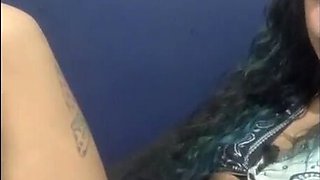Young trans gal Yasmim Mayers loves herself while letting her baby batter dribble out as she milks.