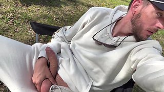 Eating Cum Off Pussy in the Morning Outside and Showing Off BTS